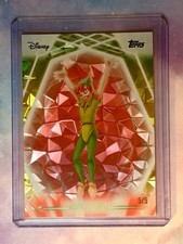 2026 Topps Disney Neon PETER PAN Red Diamante Refractor 5/5 Super Short Print picture