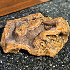 Banded Agate Druzy Quartz Geode Specimen Druzy Crystal w/ Banded Pattern 5.29 oz picture