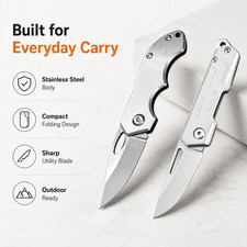 2pcs Creative Foldable Pocket Knife Set, Small Utility Knife with Bottle Opener picture