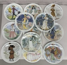 Henri Darceau Limoges Plates Women Of The Century Les Femmes Set Of 12 picture