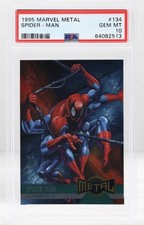 1995 Marvel Metal Spider-Man #134 Alternate M PSA 10 Gem Mint SP Fleer picture