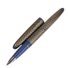 1950s Lady Sheaffer Skripsert Fountain Pen Periwinkle Blue Gold Paisley Fishnet picture
