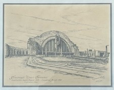 Geneva South Print Cincinnati Union Terminal Train Station Framed LTD 1/1500 picture