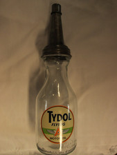 Tydol Flying A Motor Oil Bottle Spout Cap Glass Vintage Style Gas Station picture