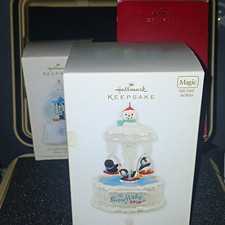Lot Of 3Hallmark Keepsake 1 Magic Snowflake Gathering Of Friends 1 Season Smorga picture