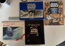 Star Wars Sketchbook Lot 4 Books 1977 1st Ed Jedi Vehicles Galaxies Art picture