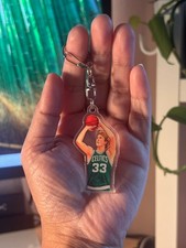 NBA Larry Bird Boston Celtics Acrylic Keychain Basketball Legend picture