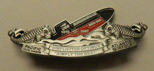 USS BIRMINGHAM SSN-695 SUBMARINE INSIGNIA BADGE - ANTIQUE SILVER #2 picture