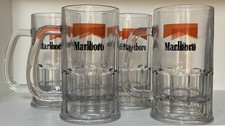 Vtg 90s Marlboro Country Store Plastic Beer Mugs Mugs Lot 4 Cigarette Promo Gear picture