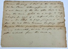 1815-1819 Martin Van Buren NY Attorney General Original Legal Document Fragment picture