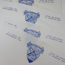 Vtg 1950s MA South Weymouth NAS Naval Air Development Unit NADU Letterhead Lot picture