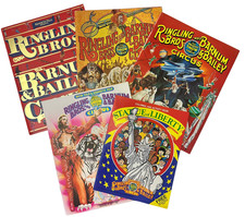 Lot 5 Vintage Ringling Bros Circus Programs 1976-86 Poster & Inserts collectible picture
