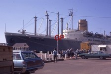 #XX166 - aa Old 35mm Slide Photo-Ship at Dock - 1971 picture