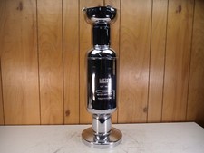 VINTAGE RIKER LT400 SEMI TRUCK ADVERTISING FREE STANDING ASHTRAY CHROME HEAVY picture