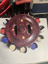Turnit Mfg Co USA Vintage Marbled Burgundy Poker Chip Carousel Caddy picture