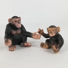 Vintage Schleich Chimpanzee Mother & Baby Animals Figures Toys Germany (2 Pcs) picture