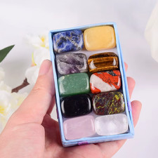 10PCS Natural Tumbled Stones 15–20mm Mixed Chakra Healing Quartz Crystals picture