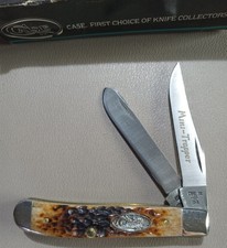 Case 6207 Trapper Two-Blade Pocket Knife with Bone Handle. In Box Crispy. 1987 picture