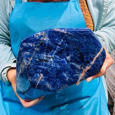 7.39 LB Natural Large Polished Sodalite Freeform Blue Mineral Specimen 5904 picture