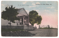 W.M. POWELL'S STORE ENTRANCE TO OAK RIDGE, VA ESTATE W.E. BURGESS POSTCARD picture