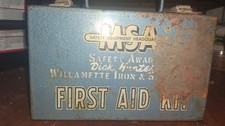 Vintage MSA 10 Unit Industrial First Aid Kit Willamette Iron & Steel picture