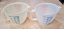 2 Pcs. Vintage Tupperware 4 Cup Measuring Pitcher 1288-6 Blue/Red Letters No Lid picture