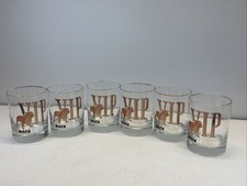 Set of 6 1960's /70's Mack Truck VIP Bulldog Glasses Lowball Cocktail picture