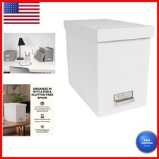 Bigso Box of Sweden 954145544 Fiberboard Desktop File Storage Box White picture
