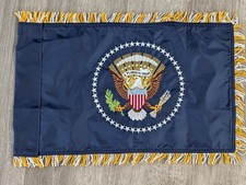 Authentic Donald J Trump- Joe Biden era White House Presidential limousine Flag picture