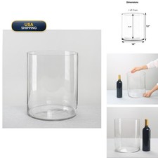 CYS Excel Large Clear Glass Cylinder Vase 12