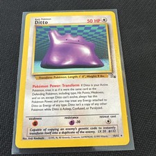 Pokémon TCG Ditto 18/62 Fossil Unlimited Rare Vintage WOTC 1999 picture