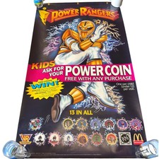 Vintage 1994 McDonalds Power Rangers VR Troopers POG Store Promo Poster 94-127 picture