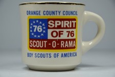Vintage Boy Scouts Spirit of 76 Scout-O-Rama Coffee Mug BSA Orange County picture