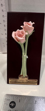 Lladro Flores ROSA PINK PARFAIT Sculpture Rare, Missing 1 Rose Bud picture
