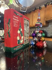  Radko Shiny Brite Traditional Brights  Mini Cluster Tree RARE LOOK picture