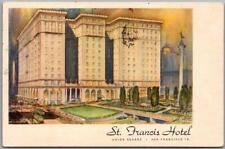 SAN FRANCISCO California Postcard ST. FRANCIS HOTEL Artist's Street View / 1956 picture