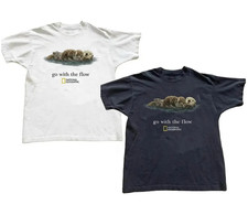 National Geographic Go With The Flow Otter T-Shirt Mens Unisex All Size S- 5XL picture
