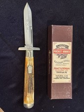 1992 Queen Schatt & Morgan 04181L STAG Swing-Guard Lockback Cheetah 🔥 picture