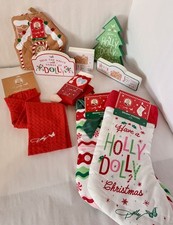 10Pc. Dolly Parton Christmas Lot, NWT, Decor Stocking Pot Holder Towel Socks picture