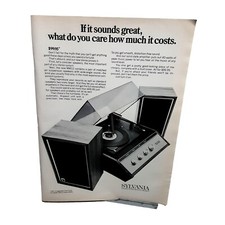 1970 Sylvania Stereo System Turntable Speakers MM12 VTG Print Ad 70s Original picture