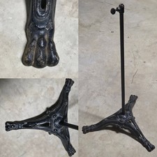 Vintage Antique Kliegl Bros Cast Iron Claw Foot Stand picture
