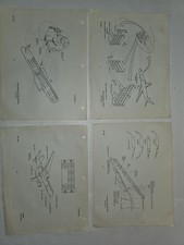 Vintage 1981 Boeing 767 Aircraft Technical Diagrams Training 4 Page Lot picture