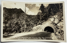 c1940s RPPC Cline Tunnel Newfound Gap Highway Smoky Mountains Postcard TN picture