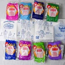 McDonalds 1999 Mystic Knights Complete Set 8 Sealed w Card Dragon Bonus picture