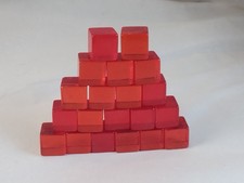 VINTAGE 20 FACTORY BLANK CATALIN DICE-CUBES RED 5/8