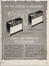 1959 Print Ad Sylvania Stereo High Fidelty Console Phonographs Batavia,New York picture