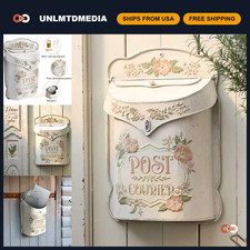 BIG FORTUNE Wall Mount Mailbox for House Outside Vintage Metal Door Mailbox picture