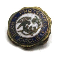 Vintage Protected Home Circle Fraternal Enamel Pin picture