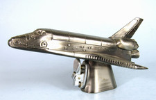NASA SPACE SHUTTLE Figural Metal Table Lighter Vintage 1980's Japan picture