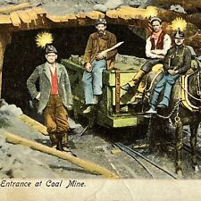 Antique postcard Tunnel at Coal mine DeRuyter Fayetteville NY 16 Feb 1907 B4 picture